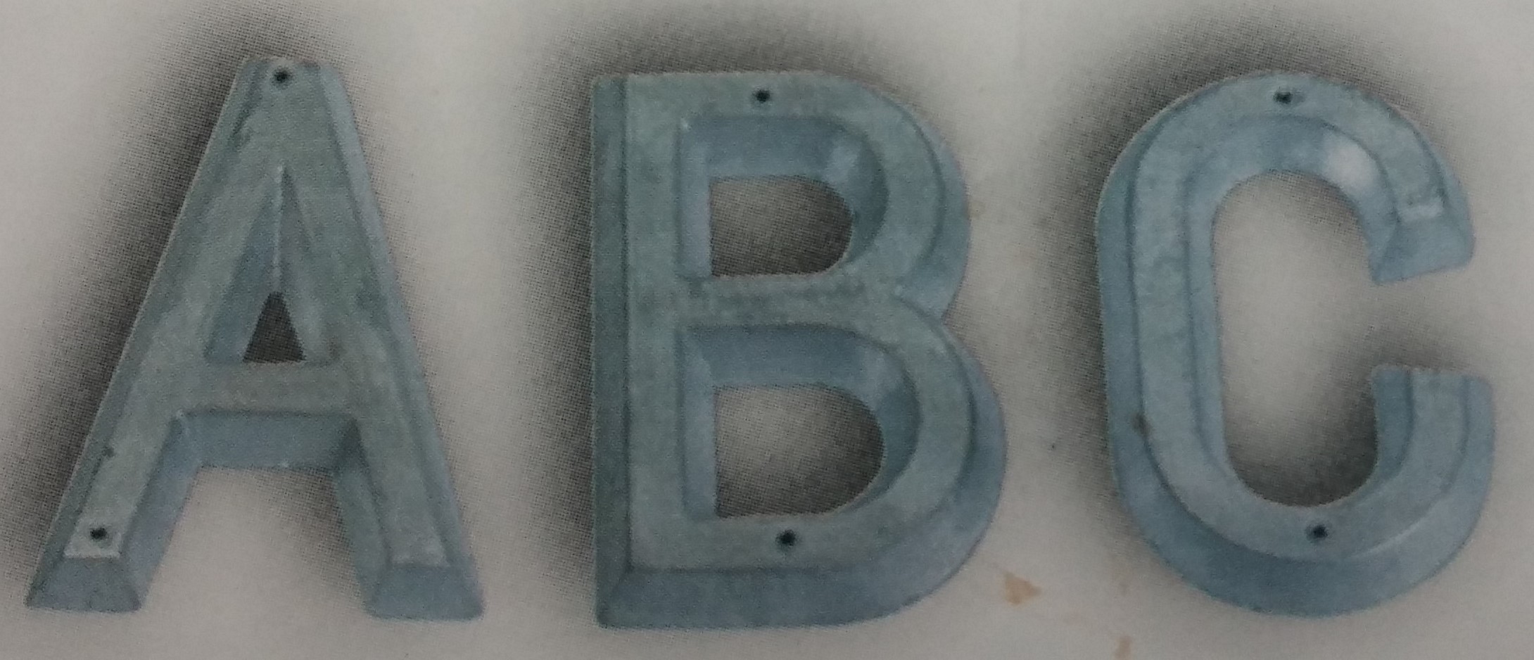 Moulders Letters 1" Flat faced Full Alphabet-2 of each letter
